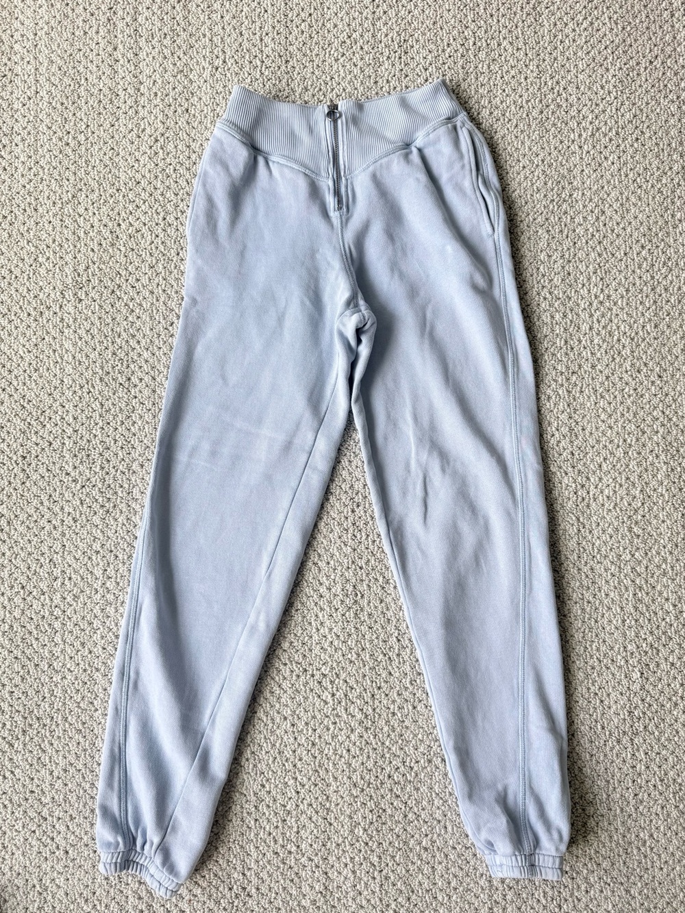 Aerie Pale Blue Women's Jogger with zipper detail Sweatpants